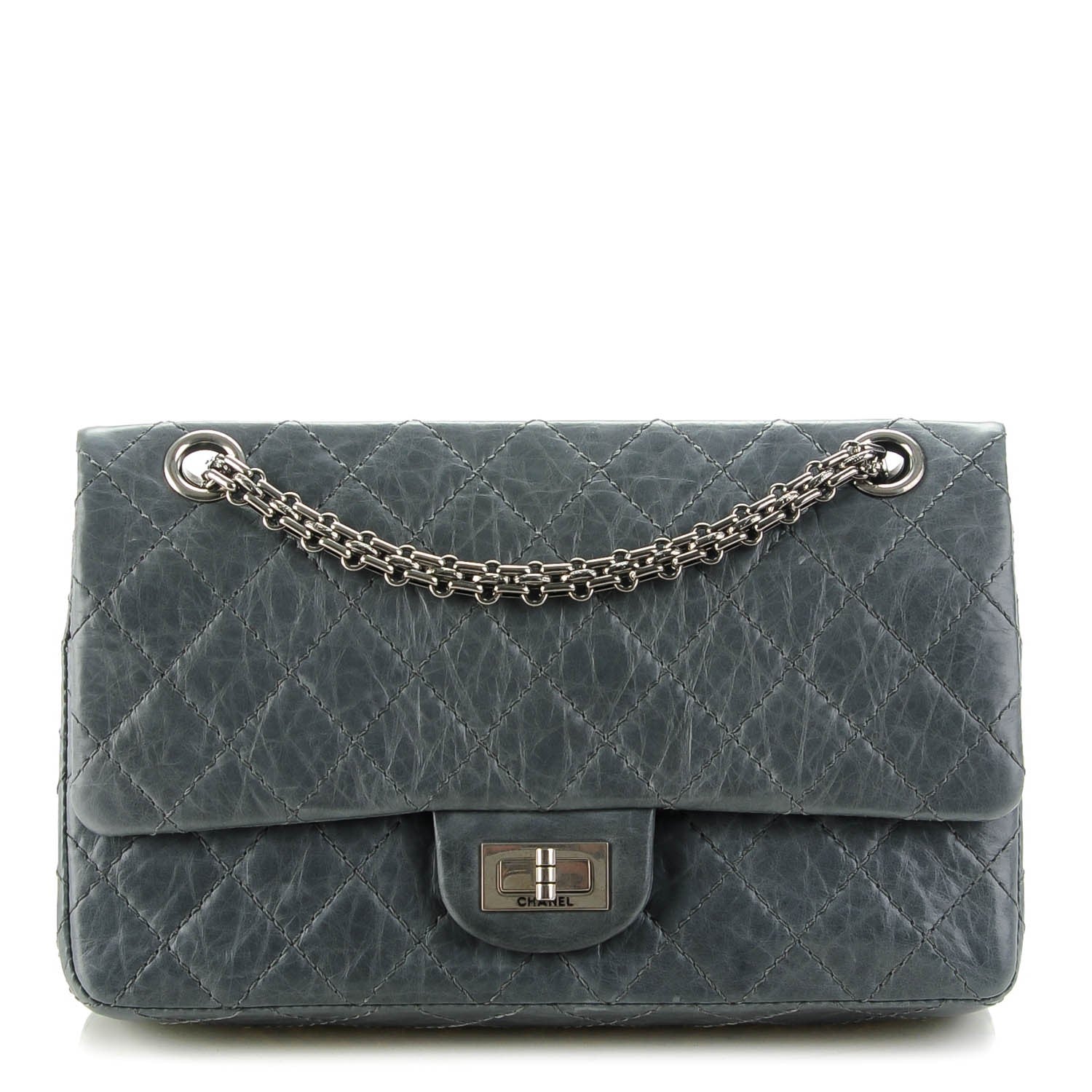 Chanel Aged Calfskin Quilted 50th Anniversary 2.55 Reissue 225 Flap Grey 1 of 8