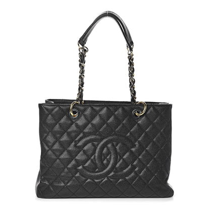 Chanel Caviar Quilted Grand Shopping Tote GST Black 1 of 9
