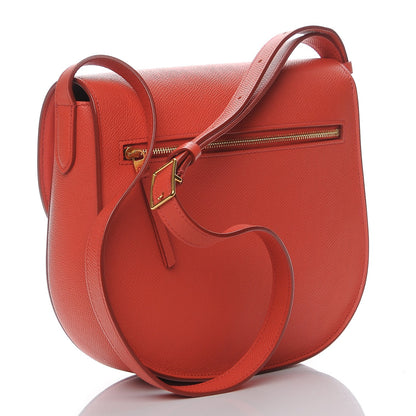 Celine Grained Calfskin Compact Trotteur Poppy 3 of 8