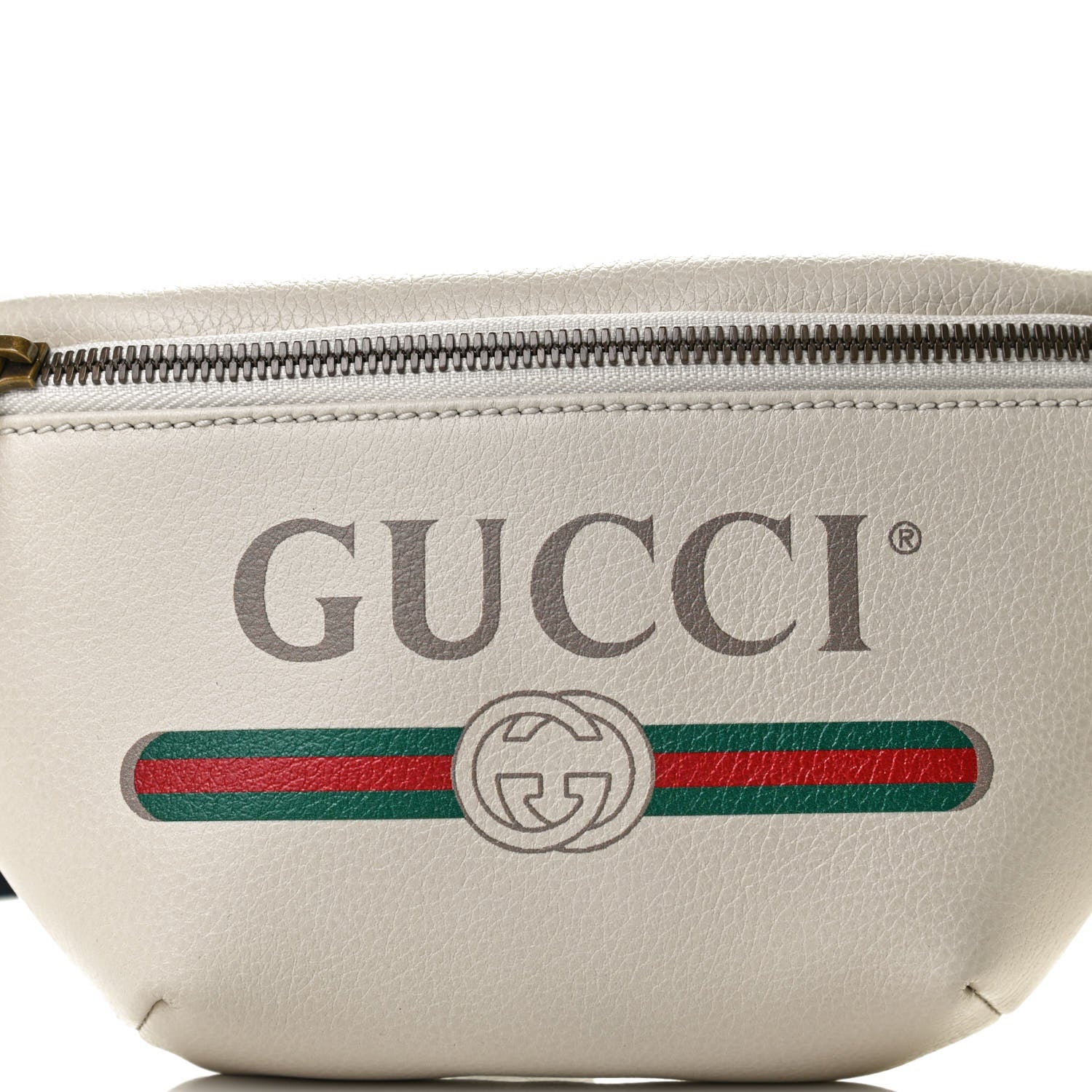 Gucci Grained Calfskin Small Logo Belt Bag White 7 of 10