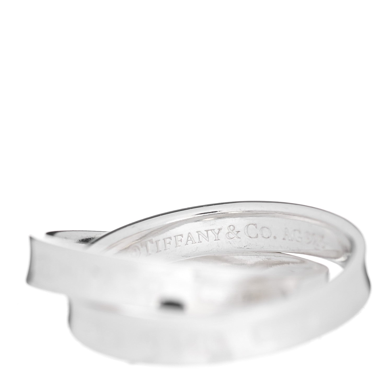 Tiffany Sterling Silver 1837 Interlocking Ring 51 5.75 4 of 4