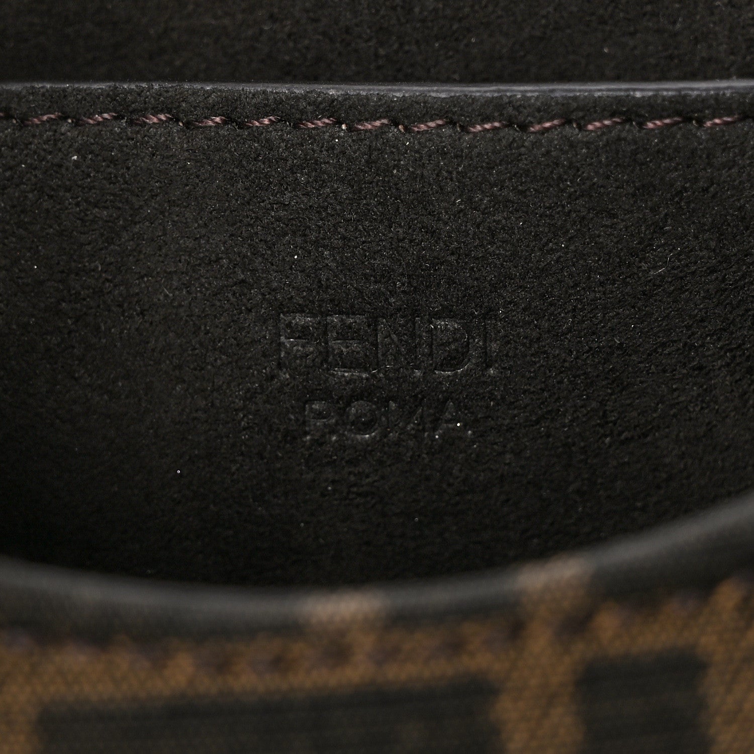 Fendi Fabric Jacquard Vitello Cher Cuoio FF 1974 Small Fendi C'mon Tobacco Moro Ebano 6 of 8