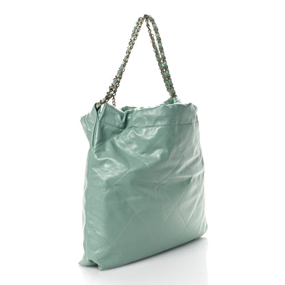 Chanel Shiny Calfskin Quilted Chanel 22 Light Green 4 of 11