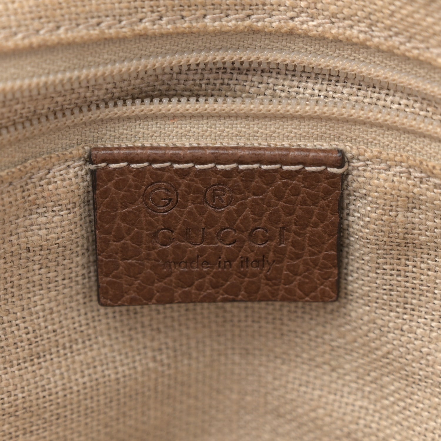 Gucci Monogram Medium Bree Zippered Tote Beige Tabacco 6 of 13