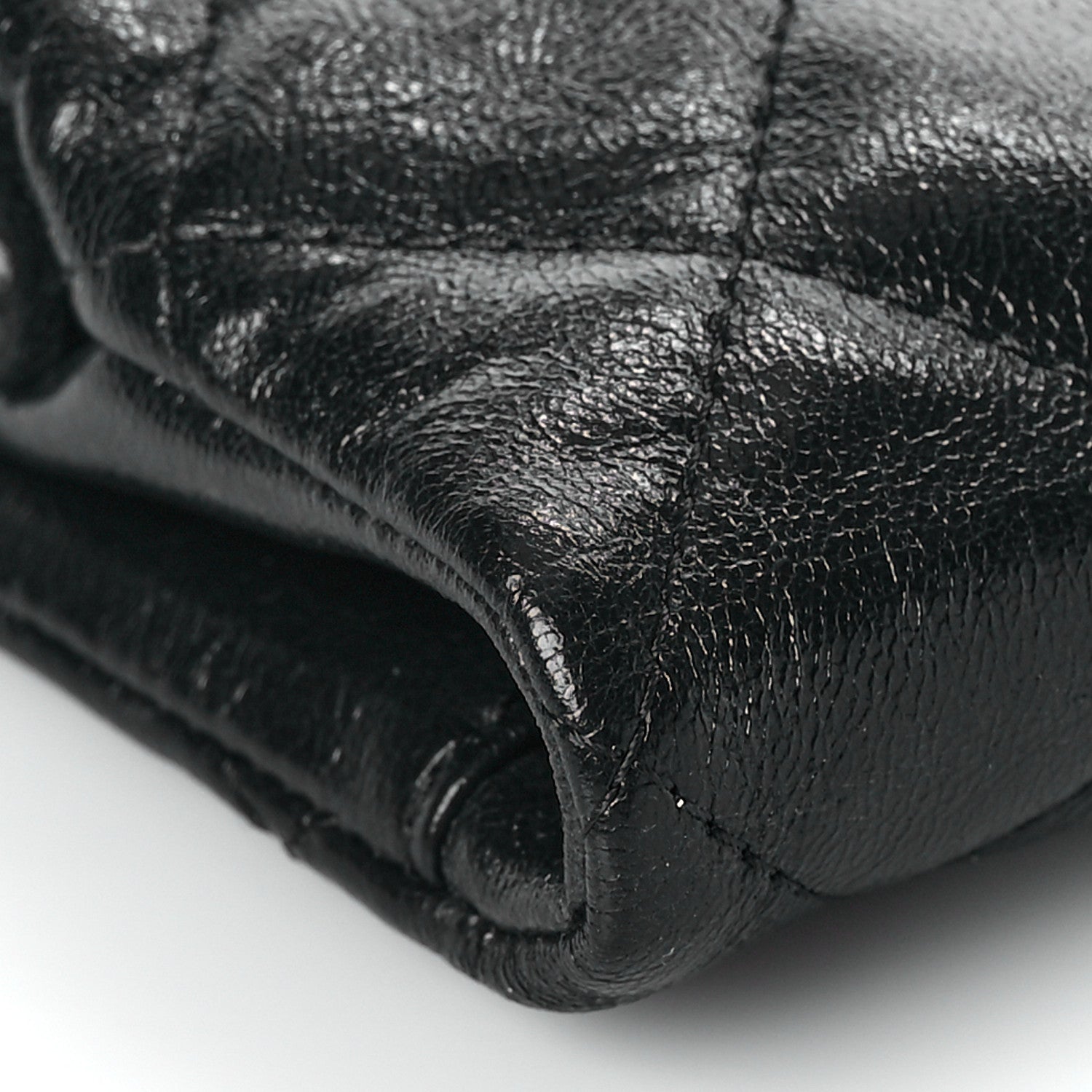 Chanel Lambskin Quilted Frame Clutch With Chain Black 9 of 11