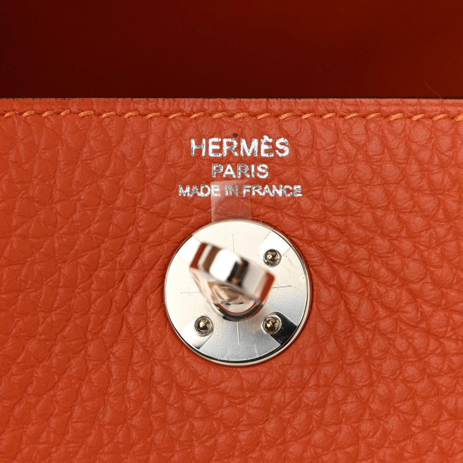 Hermes Taurillon Clemence Mini Lindy 20 Feu 6 of 11