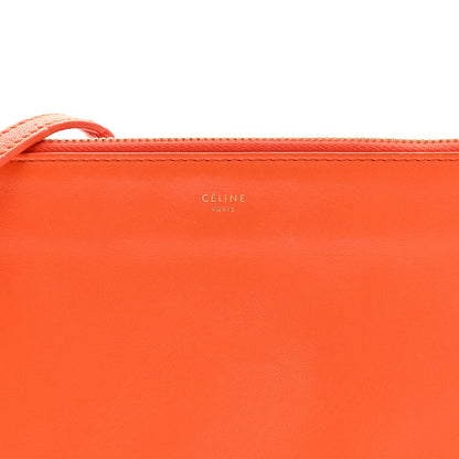 Celine Lambskin Large Trio Crossbody Bag Orange 9 of 14