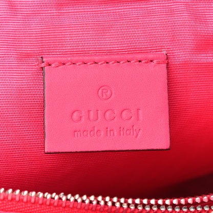 Gucci X SEGA Calfskin GUCCY Stars Mini Dome Shoulder Bag Violet Fuxia Gold 6 of 9