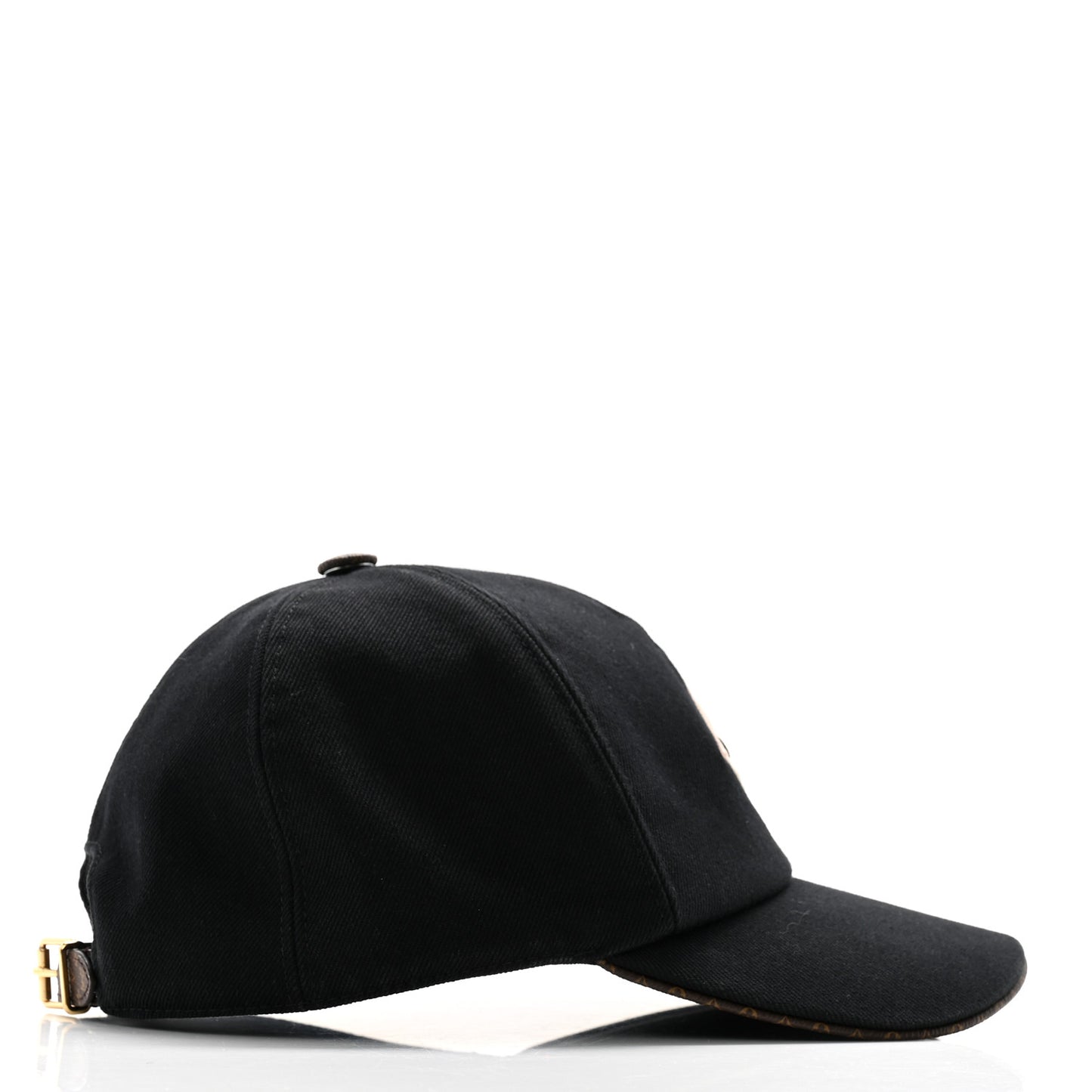 Monogram Cotton Jacquard Embroidered LV Day Cap M Black