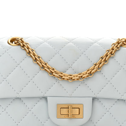 Chanel Aged Calfskin Quilted 2.55 Reissue Mini Flap Light Blue 8 of 11