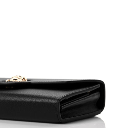Versace Grained Calfskin La Medusa Wallet On Chain Black 8 of 8