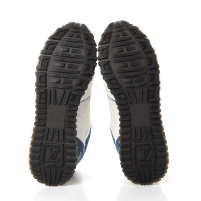 Louis Vuitton Calfskin Monogram Denim Run Away Sneakers 38.5 White 5 of 10