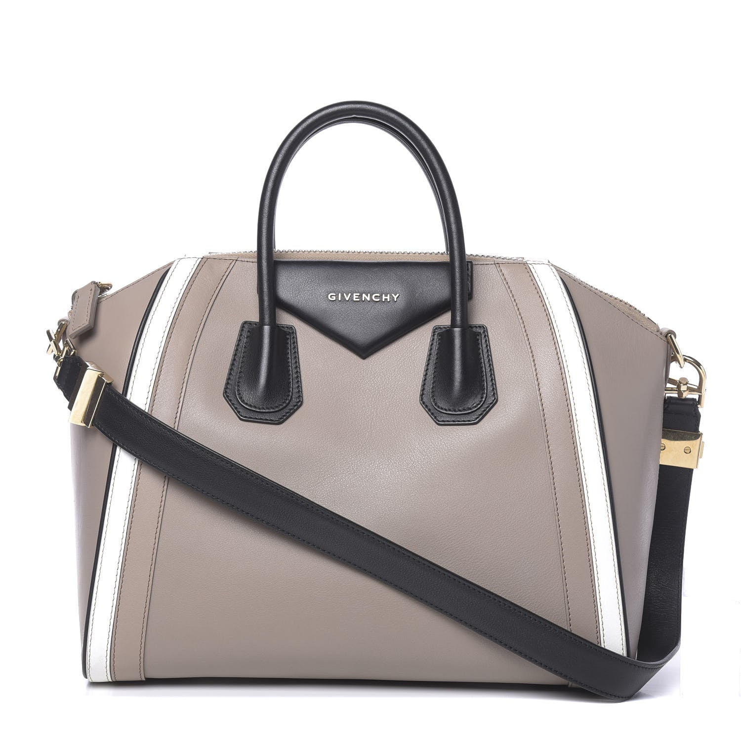 Givenchy Calfskin Medium Tri-Color Antigona Beige Black White 1 of 11