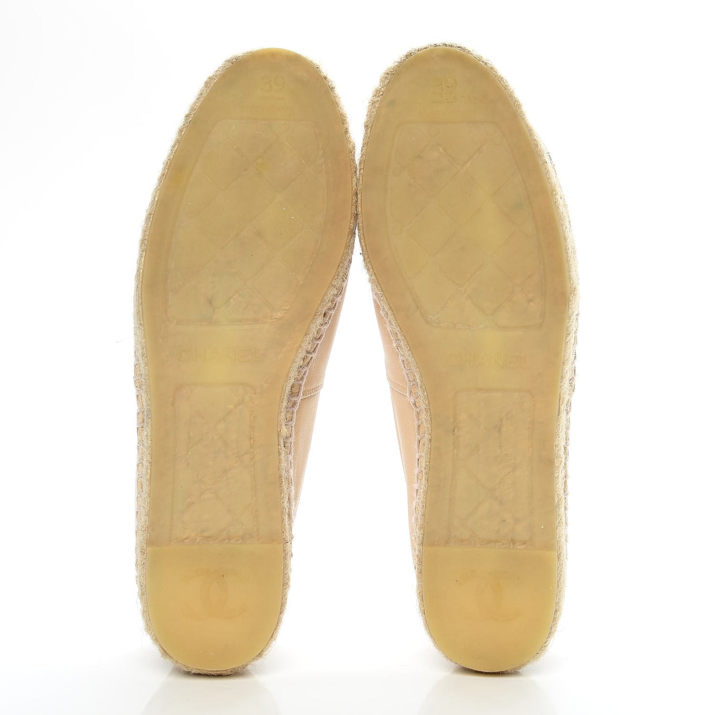 Lambskin CC Espadrilles 39 Beige Black