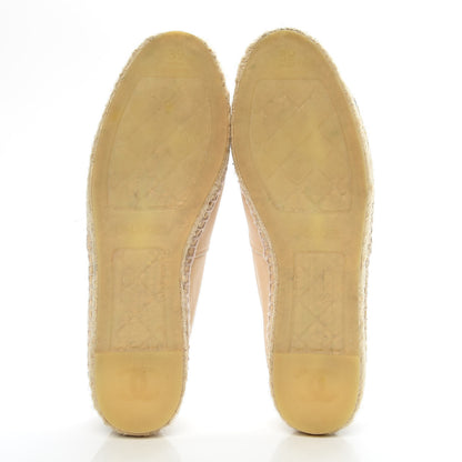 Chanel Lambskin CC Espadrilles 39 Beige Black 5 of 9