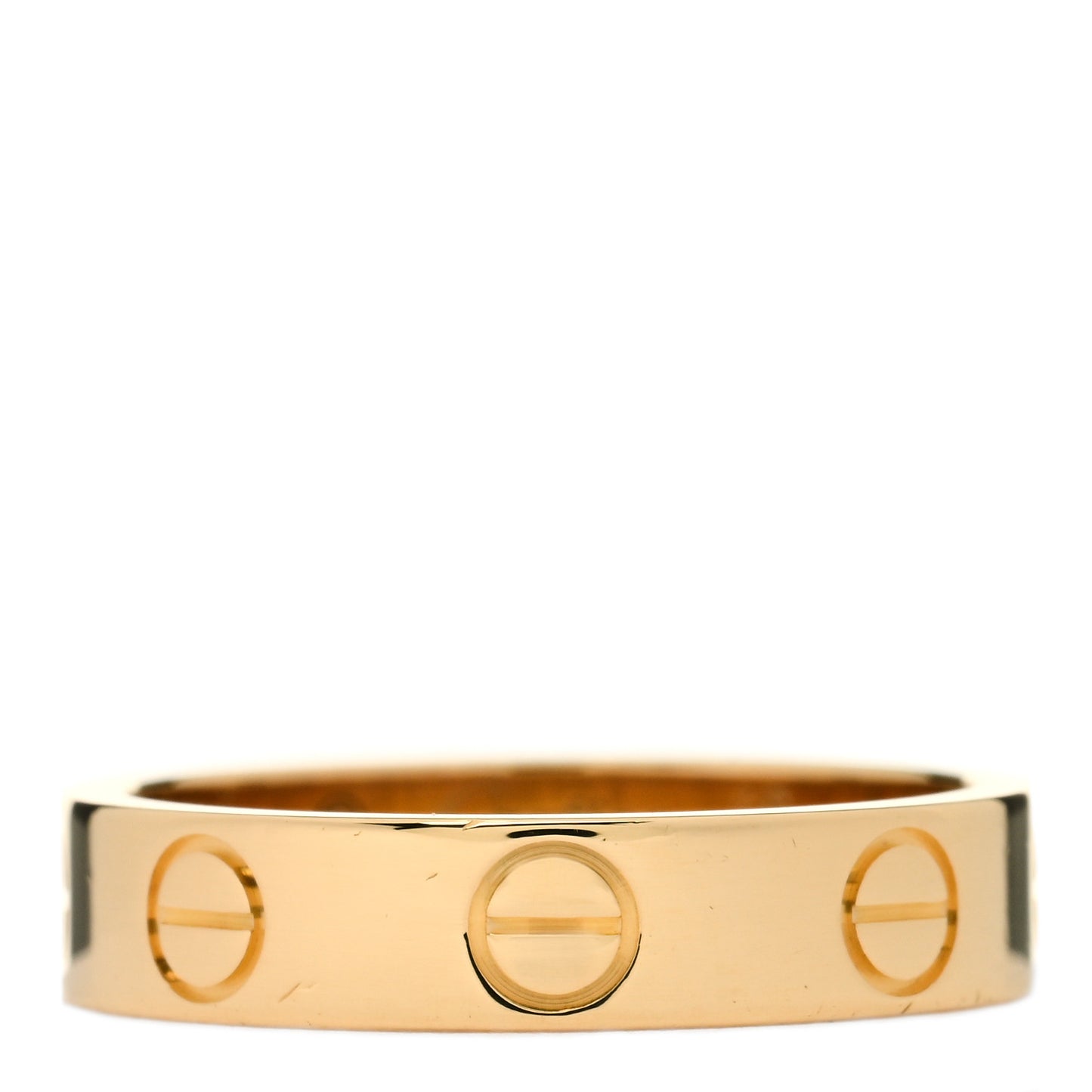 18K Yellow Gold 3.5mm LOVE Wedding Band Ring 46 3.75