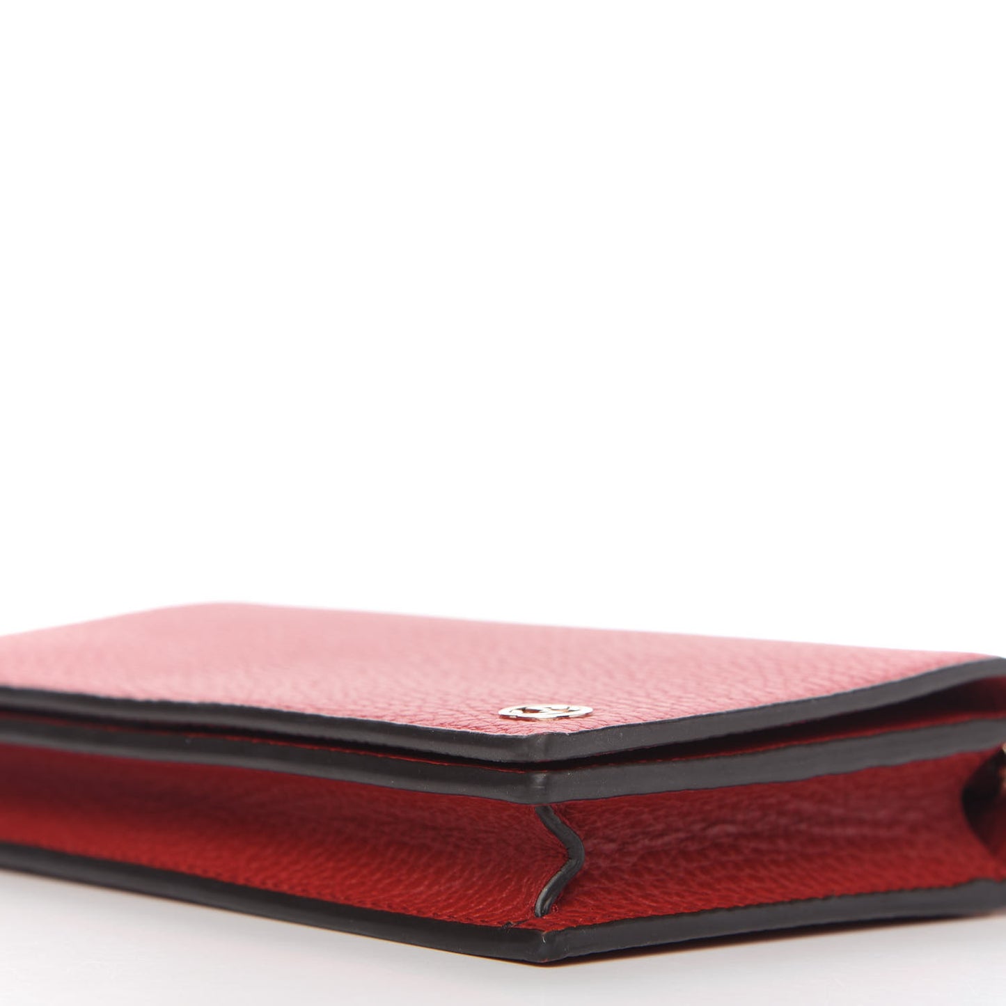 Dollar Calfskin Medium Betty Chain Wallet Tabasco