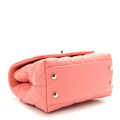 Chanel Caviar Quilted Extra Mini Coco Handle Flap Pink 4 of 10