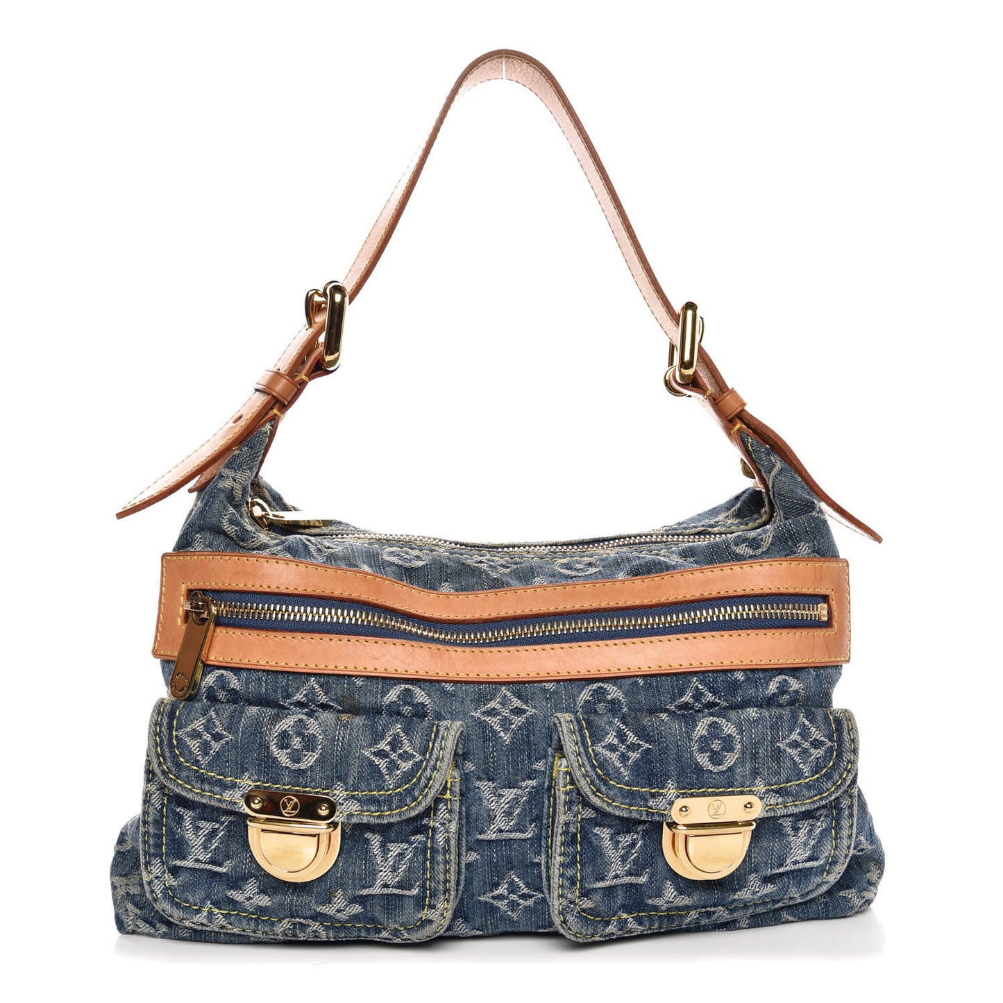Monogram Denim Baggy PM Blue