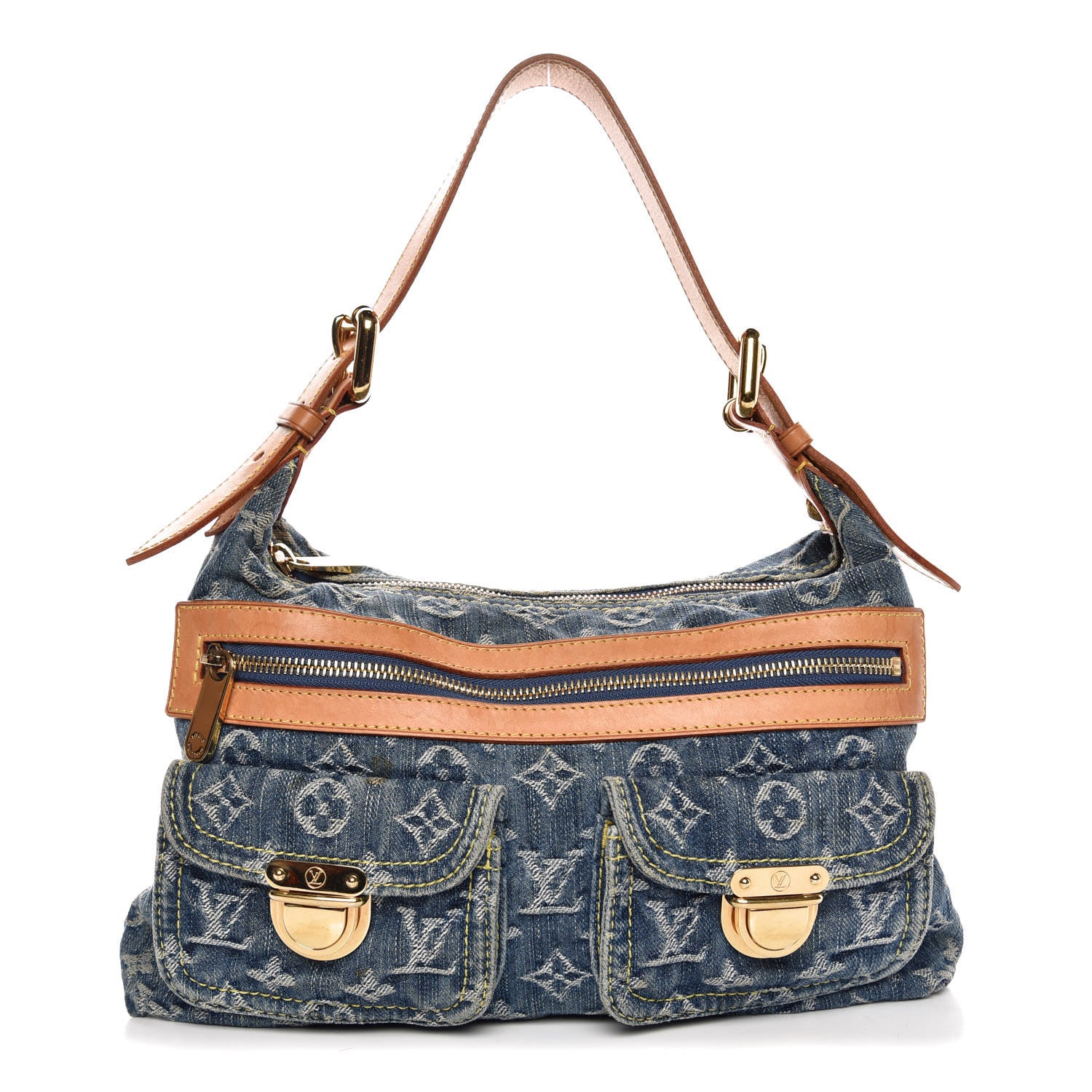 Louis Vuitton Monogram Denim Baggy PM Blue 1 of 7