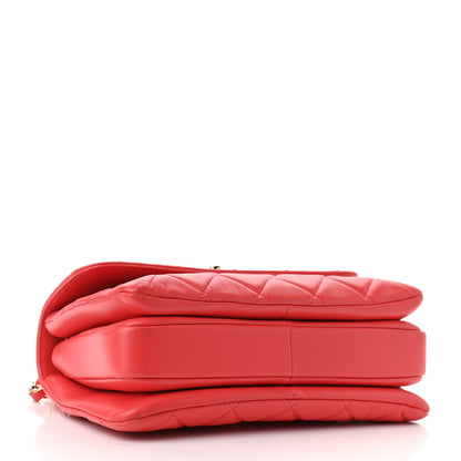 Chanel Lambskin Quilted Small Trendy CC Flap Dual Handle Bag Red 4 of 10
