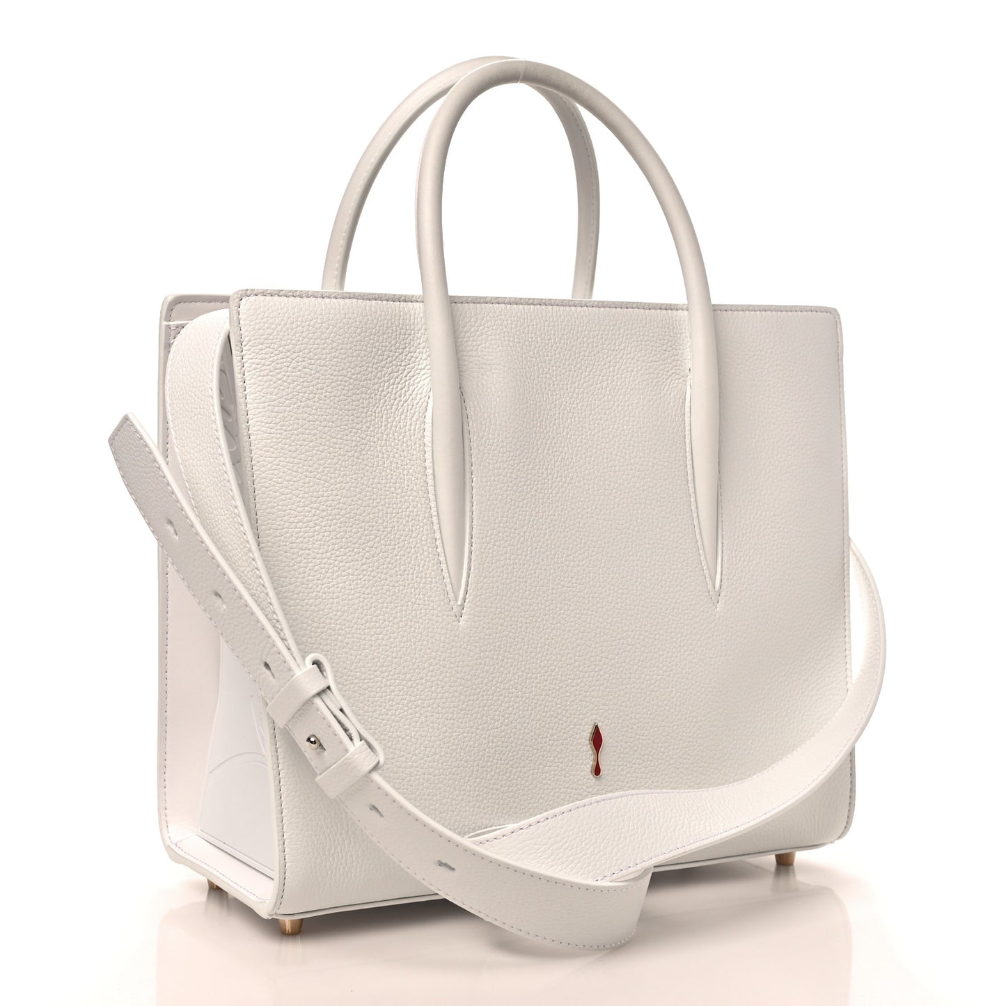 Calfskin Spikes Loubinthesky Medium Paloma Bianco