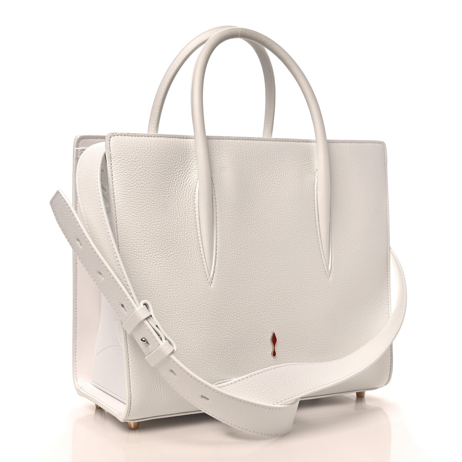 Christian Louboutin Calfskin Spikes Loubinthesky Medium Paloma Bianco 3 of 11