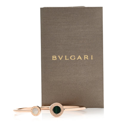 Bulgari 18K Rose Gold Mother of Pearl Malachite Black Onyx BVLGARI BVLGARI Flip Cuff Bracelet L 5 of 5