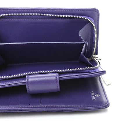 Chanel Lambskin Quilted Reissue Zipped Pocket Wallet Purple. 6 of 11