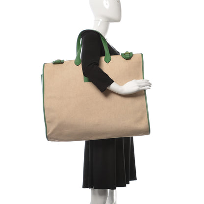 Hermes Courchevel Toile Cabas 50 Vert Clair 2 of 21