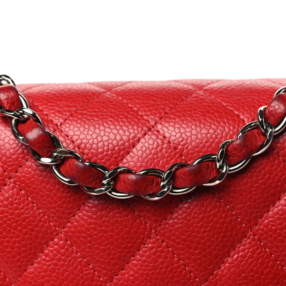 Chanel Caviar Quilted Mini Square Flap Red 11 of 12