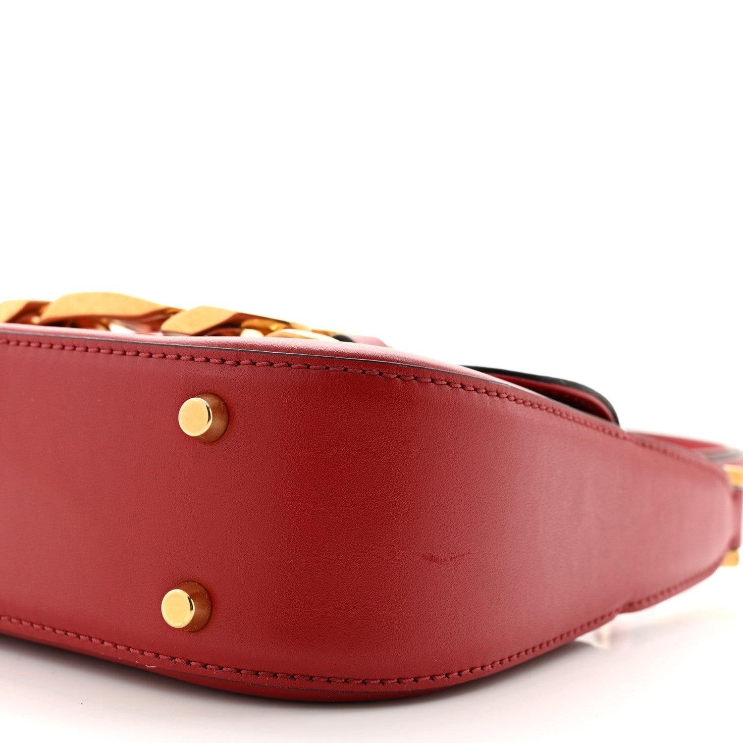 Valentino Garavani Calfskin Small Vlogo Chain Shoulder Bag Rosso Valentino 10 of 11