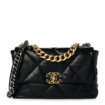 Chanel Lambskin Quilted Large Chanel 19 Flap Black 1 of 11