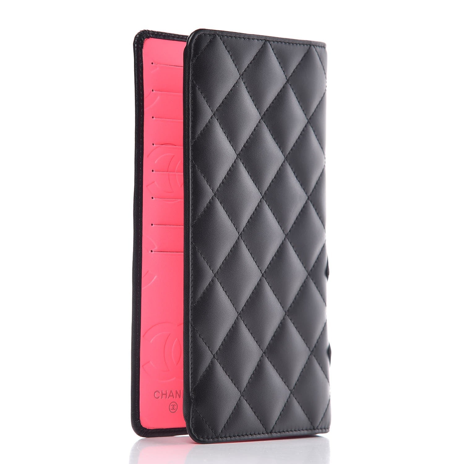 Chanel Calfskin Quilted Cambon Yen Wallet Black 3 of 9