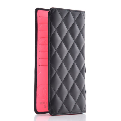 Chanel Calfskin Quilted Cambon Yen Wallet Black 3 of 9