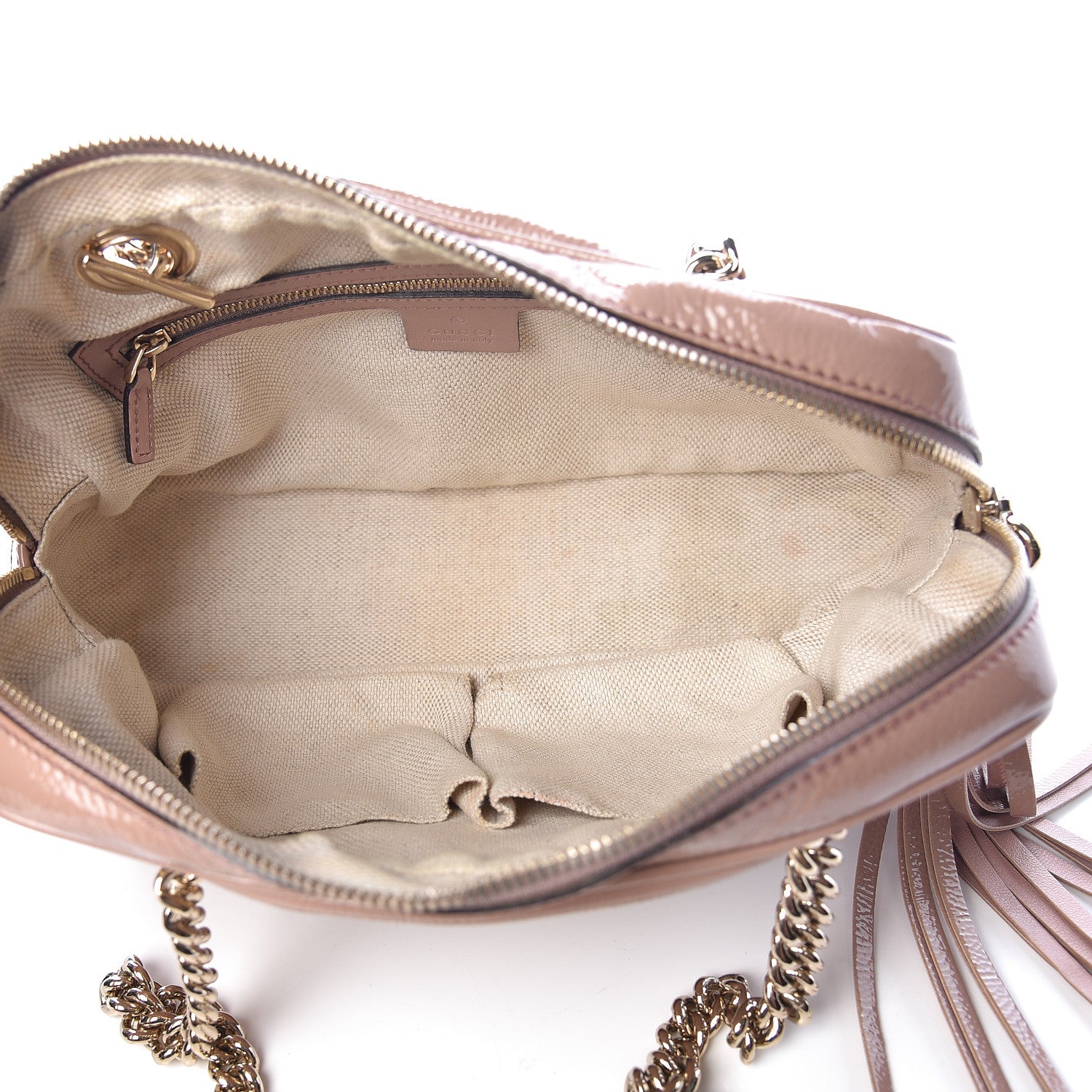 Gucci Soft Patent Small Soho Bowler Dark Cipria 5 of 11