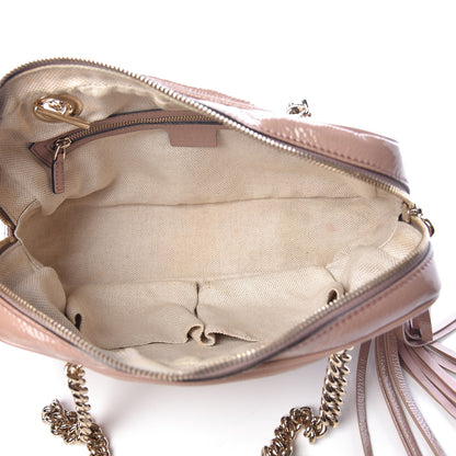 Gucci Soft Patent Small Soho Bowler Dark Cipria 5 of 11