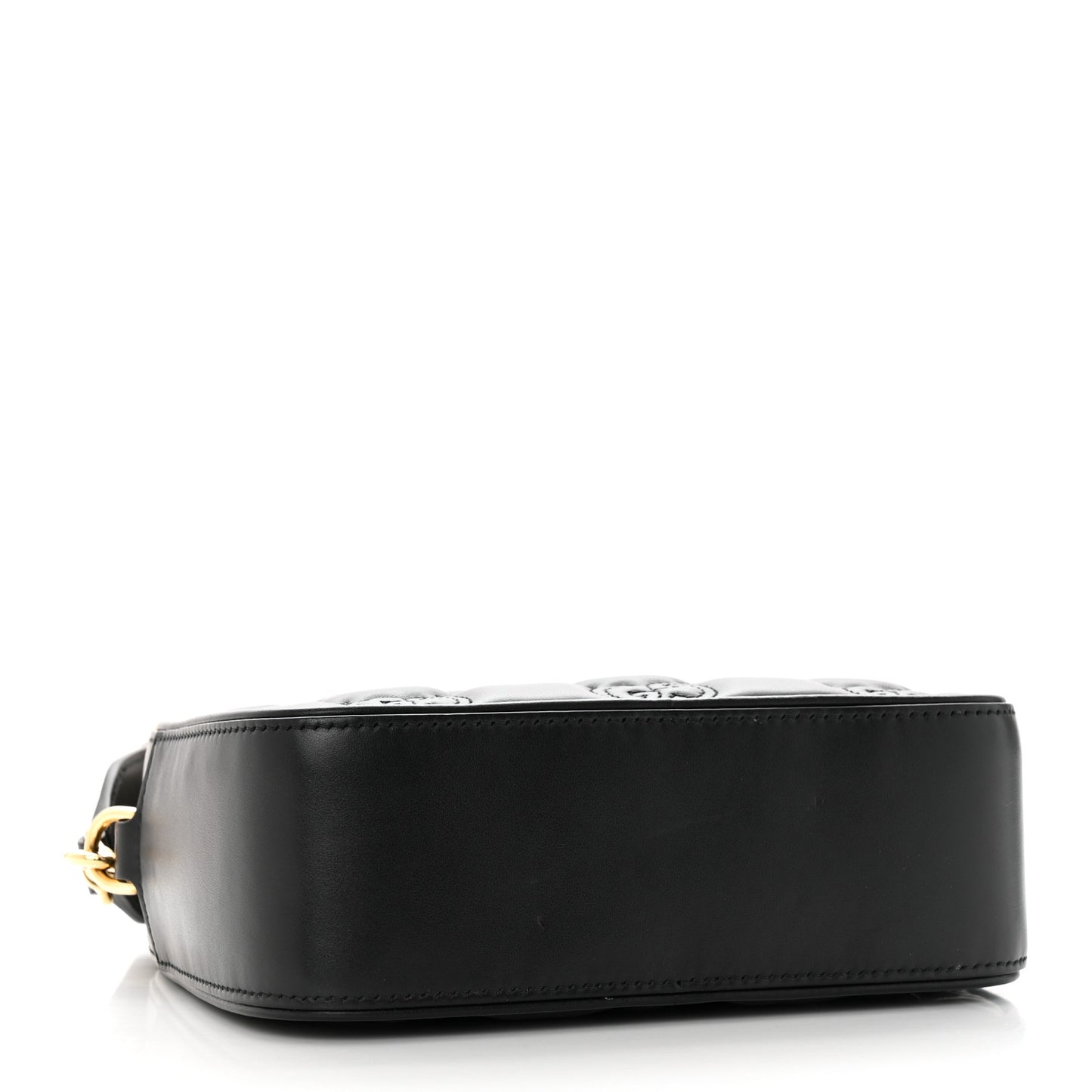 Calfskin GG Matelasse Shoulder Bag Black Natural