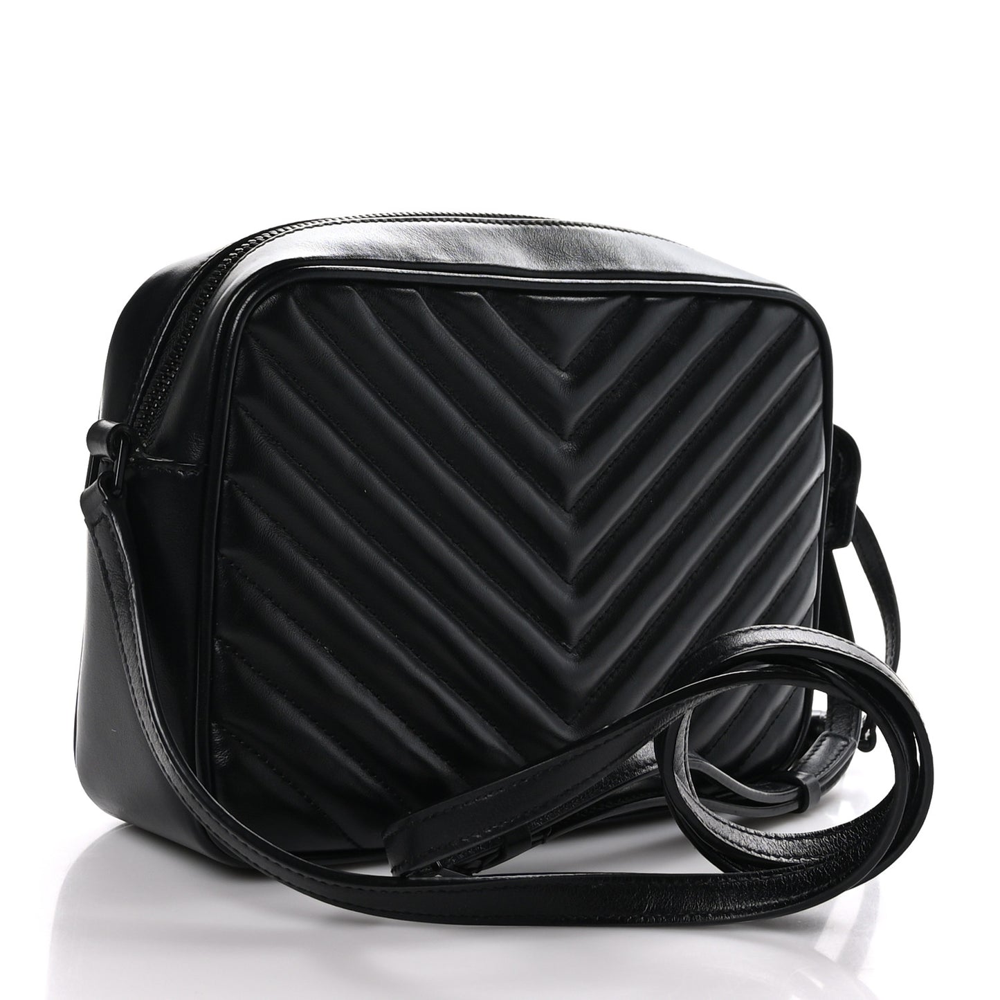 Calfskin Matelasse Monogram Monochrome Lou Camera Bag Black