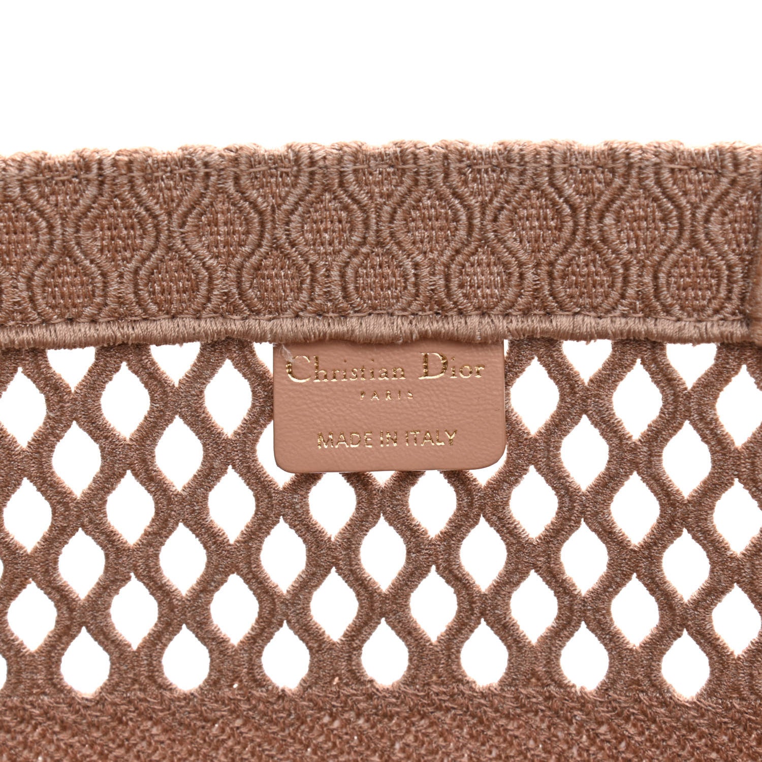 Christian Dior Mesh Embroidered Medium Book Tote Clay 6 of 10
