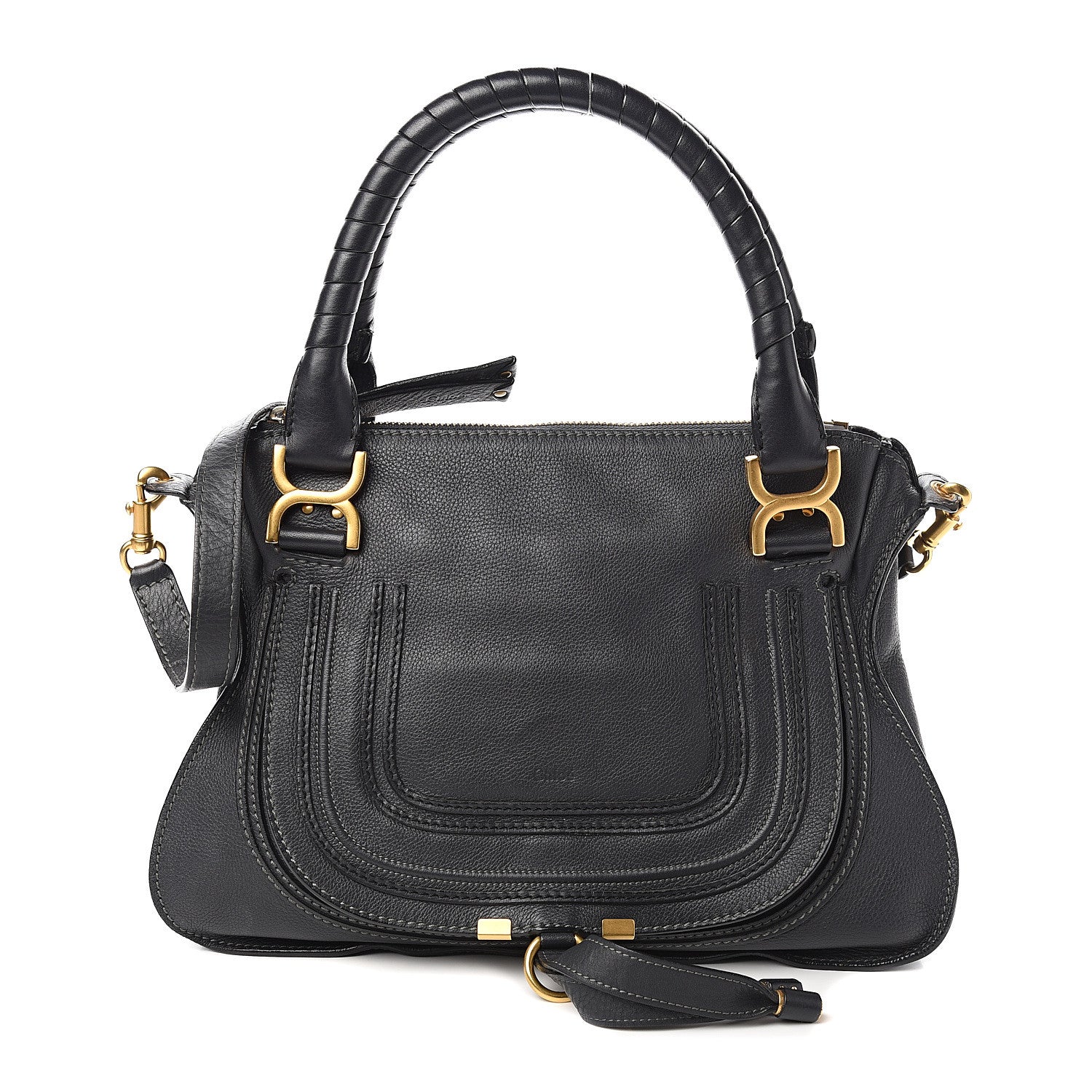Chloe Calfskin Medium Marcie Satchel Black 1 of 9
