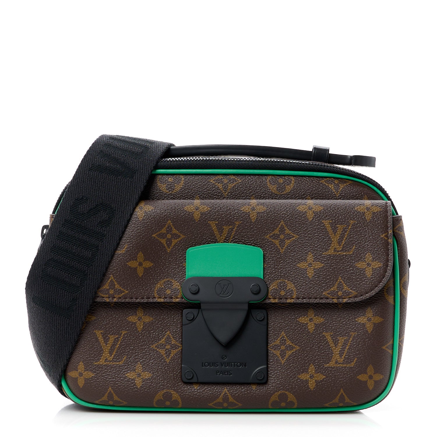 Louis Vuitton Monogram Macassar S Lock Messenger Minty Green 1 of 13