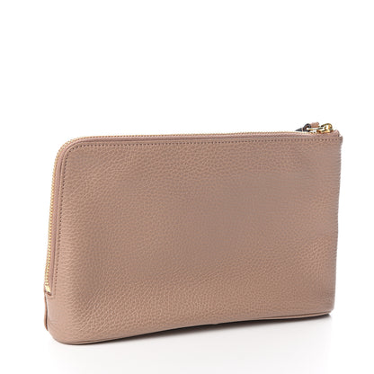 Gucci Calfskin GG Marmont Zip Pouch Porcelain Rose 2 of 6