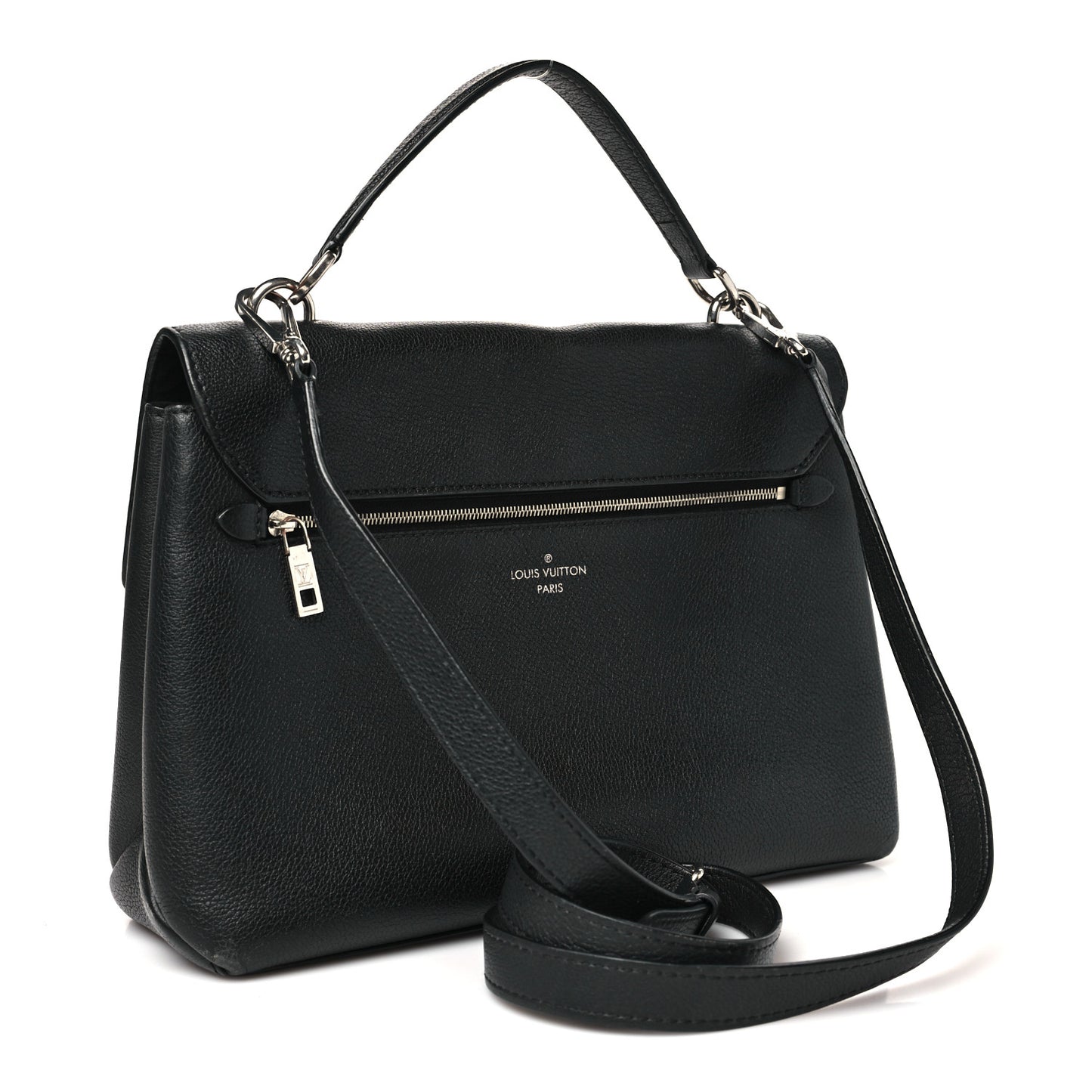 Soft Calfskin My Lockme Top Handle Vanille Black