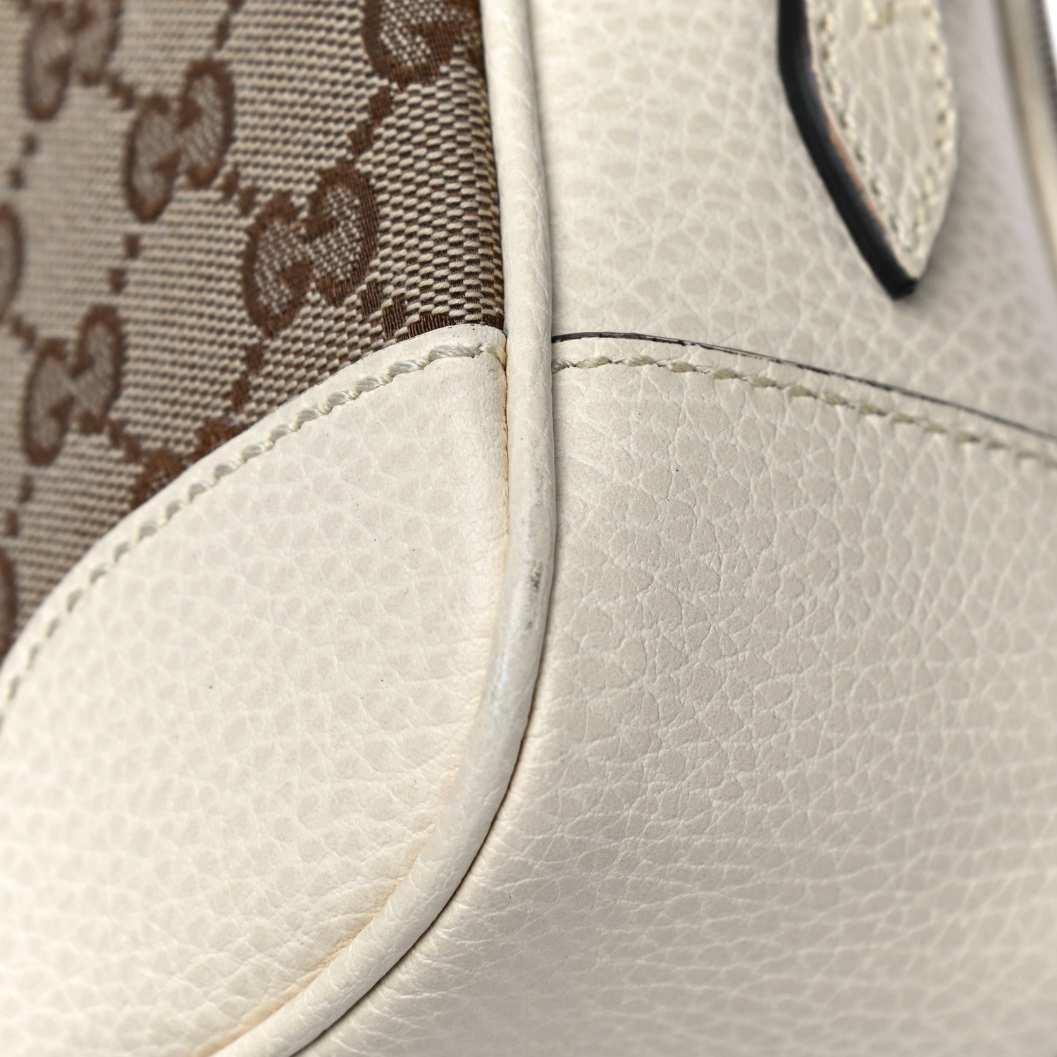 Gucci Monogram Dollar Calfskin Mini Bree Messenger Bag Beige Ebony Avoire 11 of 14
