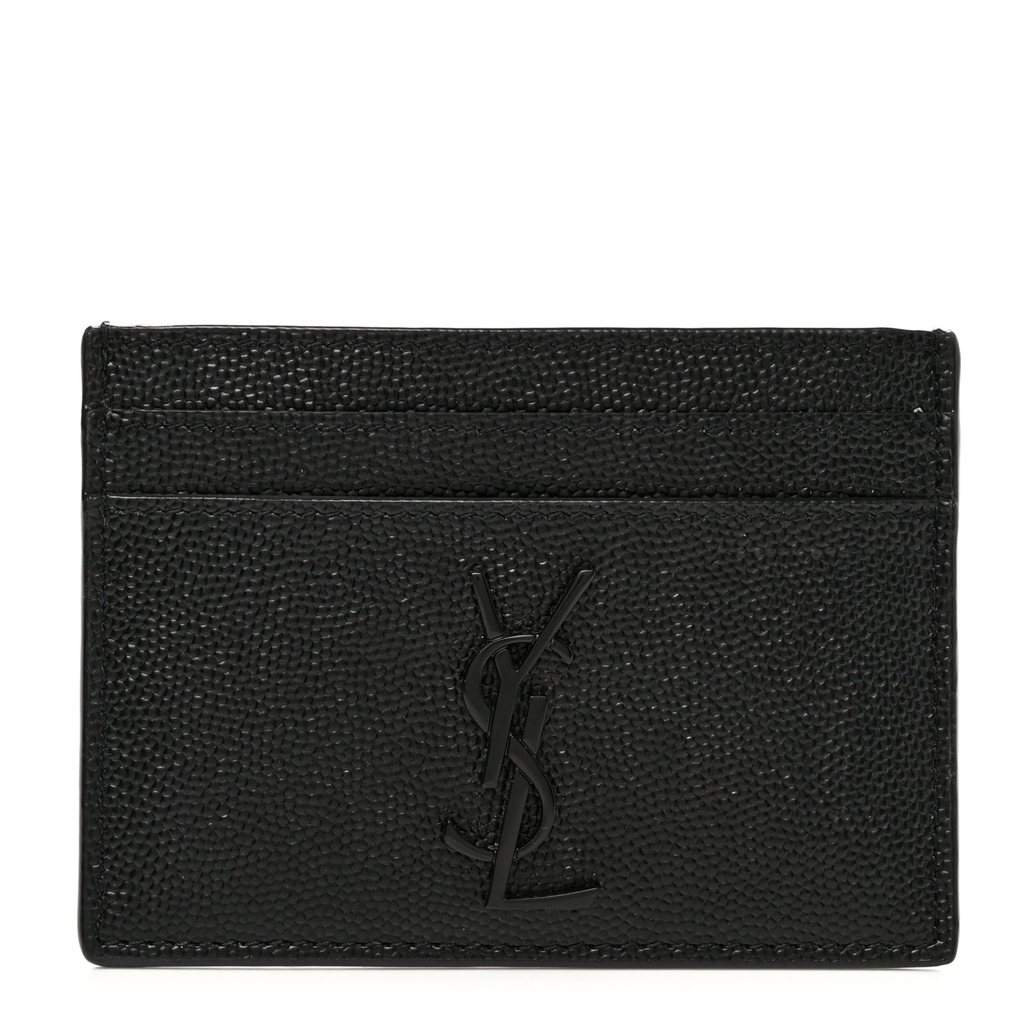 Grain De Poudre Monogram Credit Card Case Black