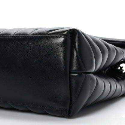 Saint Laurent Calfskin Y Quilted Monogram Monochrome Medium Loulou Chain Satchel Black 9 of 9