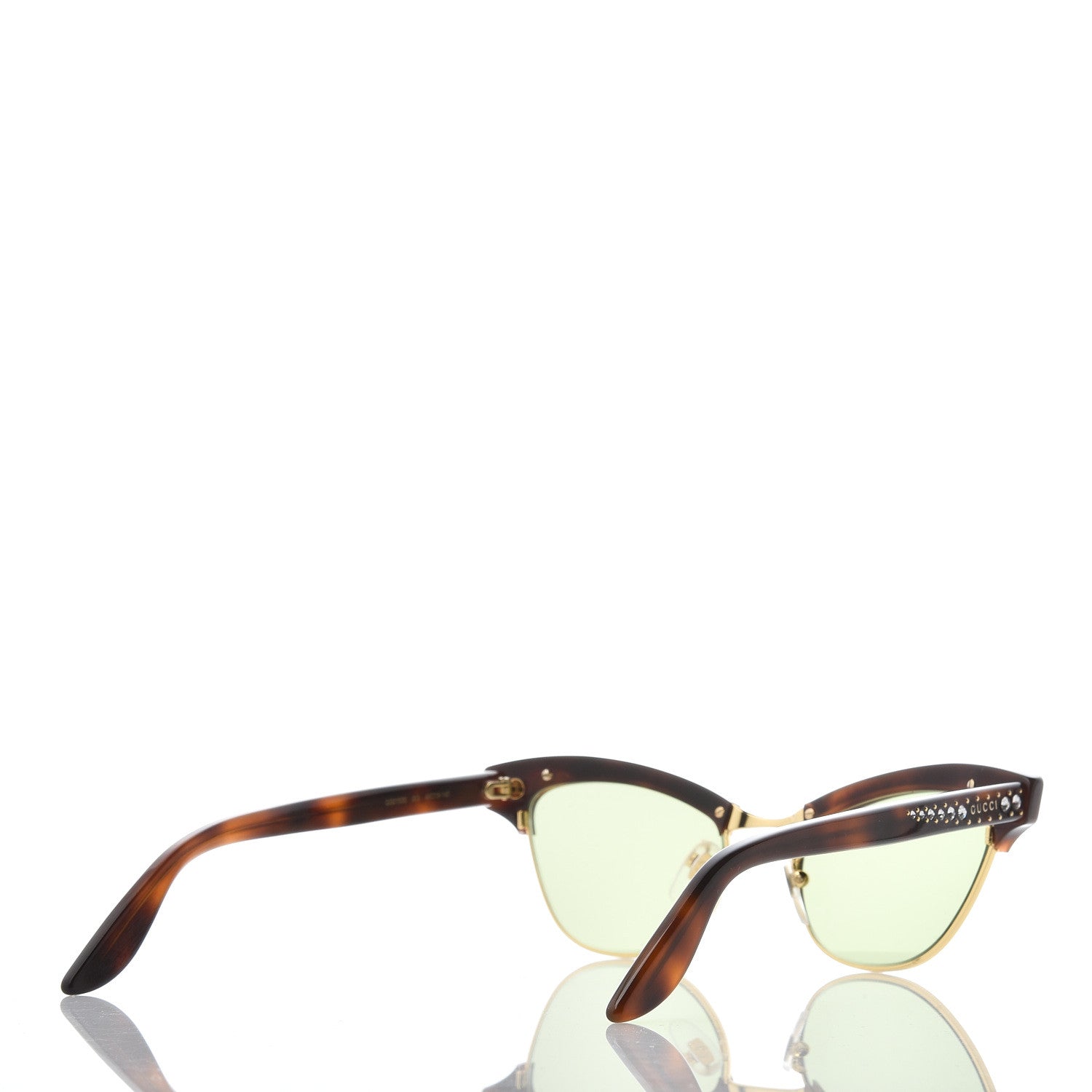 Gucci Clubmaster Cat Eye Sunglasses GG0153S Black 4 of 7