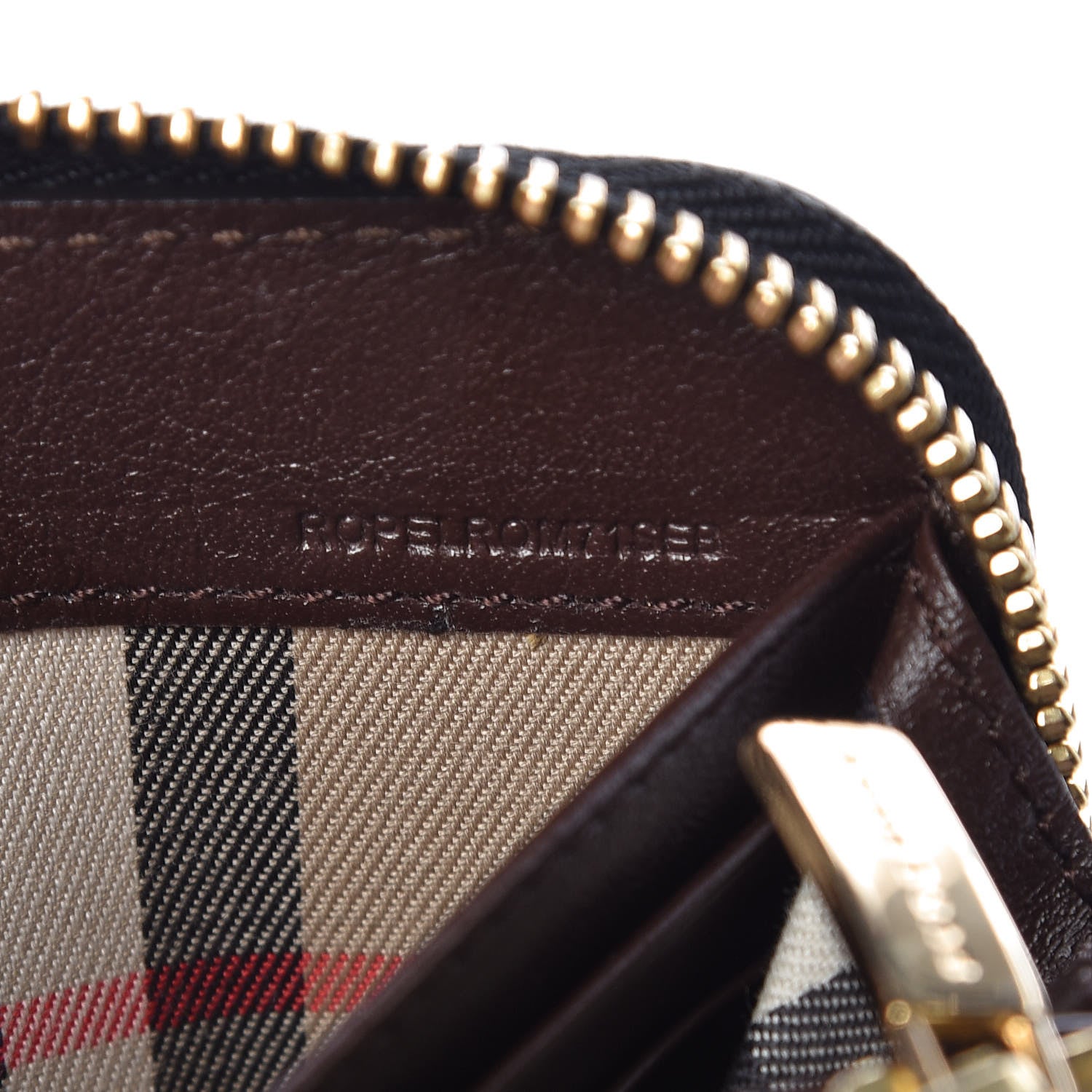 Burberry Calfskin Ziggy Zip Around Wallet Brown 8 of 11