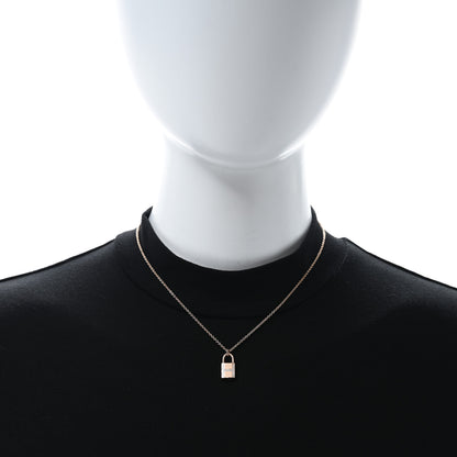 Hermes 18K Rose Gold Diamond Amulettes Cadenas Pendant Necklace 3 of 6